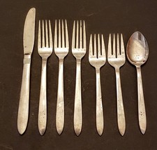 Japan Spoon Fork Knife LOT Stainless Steel Flatware Crimped Bar Band Poi... - $13.79