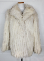 Vintage Natural Blue Fox Fur Coat Finland Small - £175.28 GBP