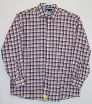 Tommy Hilfiger Regular Fit Red White Blue Checks Long Sleeve Shirt 17.5 ... - £19.62 GBP