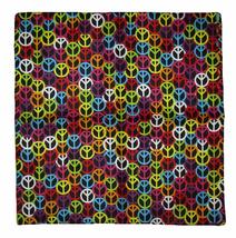 AES Wholesale Lot of 3 Rainbow Multi-Color Small Peace Signs Black 100% Cotton 2 - £6.94 GBP