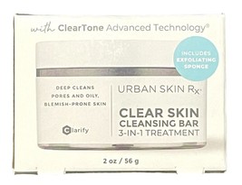 Urban Skin Rx Clear Skin Cleansing Bar 3 in 1 Treatment Deep Cleans Pores 2oz - £7.49 GBP
