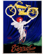14245.Decor Poster.Home Room wall retro vintage art design.Golden bicycl... - $24.08 CAD+