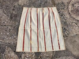 Cotton hand woven apron, antique apron, atypical pattern, woman's folk a... - $25.00