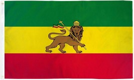 Ethiopia Flag 3x5 ft Ethiopian Lion of Judah Rastafarian Rasta Green Yellow Red - £14.38 GBP