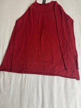 Chelsea & Theodore Women's Red Long Sleeve Pullover Blouse Top Size Large image 2