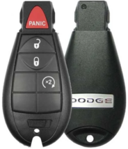 Dodge Fobik Key LOGO #11: 4-Btn (Lock, Unlock,Panic,Start) 2008-13 - £18.38 GBP