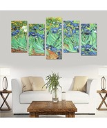 Irises Flower Van Gogh Canvas Wall Art Prints (No Frame) 5-Pieces - $45.72 CAD