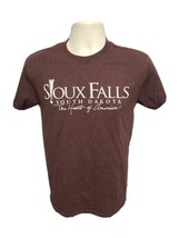 Sioux Falls South Dakota The Heart of America Adult Small Brown TShirt - £15.92 GBP