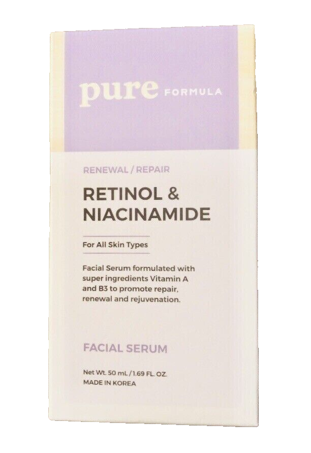 PURE FORMULA RETINOL&amp; NIACINAMIDE FACIAL SERUM FOR ALL SKIN TYPES 1.69 FLOZ - $28.70