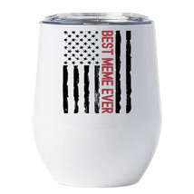 Best Meme Ever Tumbler 12oz Vintage American Flag Tea Cup Christmas Gift For Mom - £18.44 GBP