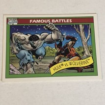 Hulk Vs Wolverine Trading Card Marvel Comics 1991 #113 - £1.55 GBP