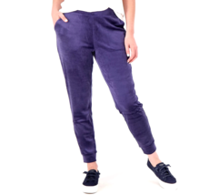 Denim &amp; Co. Velour Joggers with Pockets Pants- NAVY, 2X - £16.34 GBP