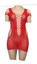 Sexy Lingerie Red Mesh Sleepwear Women Mini Chemise Plus Size XXL - £18.36 GBP