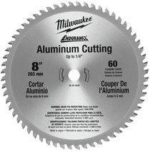 Milwaukee 48-40-4540 8 in. 60 Teeth Aluminum Circular Saw Blade, New - £77.57 GBP