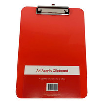 GNS Basic A4 Acrylic Clipboard - Red - £24.88 GBP