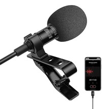Microphone Professional For Iphone Lavalier Lapel Omnidirectional Condenser Mic  - £18.78 GBP
