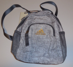 Adidas Linear 3 Mini Backpack Bag Womens Mens Gray White 5154280 New - $31.63