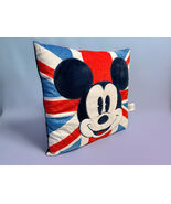 Disney Store Mickey Mouse Union Jack Throw Pillow London UK - $49.98