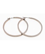 Donna Karan New York DKNY Silverplated Hoop Earrings 50 mm - $1,329.99 MXN