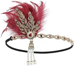 Vintage Flapper Headband Daisy Buchanan Costume Great Gatsby Leaf Tiara ... - £18.51 GBP