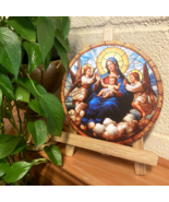 Bl Mother with Angels Image on Aluminum 8&quot; Image, New #ALM-015-R2 - $292.08 MXN