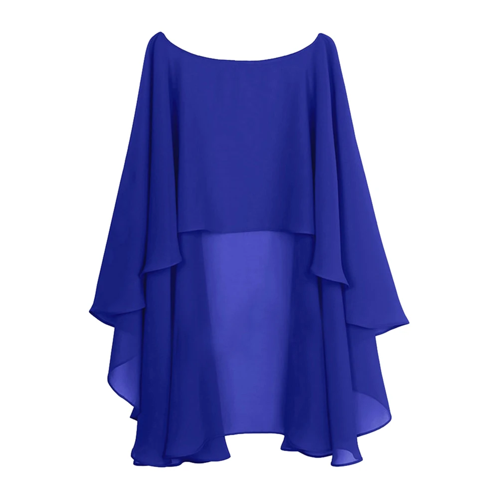 Ladies Fashion Chiffon Shawl Bat Sleeve Summer screen Shirt Cool All-match Eveni - £35.98 GBP