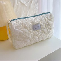 Cosmetic Bag Waterproof Makeup Bags Love Heart Thread Quilted Soft Handbags Dail - £44.70 GBP