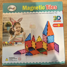 Colorful Magnetic Tiles for Kids Ages 3+ Upgrade STEM Educational Creativity NEW - £29.12 GBP