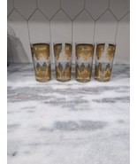 Georges Briard Signed Gold &amp; Green CARRARA Highball Glasses, Tumblers, S... - $198.00