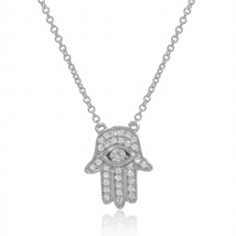 Diana M Jewels 0.11 Cts Diamond Hamsa Hand Necklace Size One Size - $7,043.21 MXN