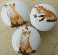 Cabinet Knobs Knob Three Fox Kits (3) wildlife - £12.21 GBP