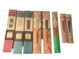 Lot Of 8 Vintage Zippers Sewing Various Assortment of Colors Styles Size Brands - £7.77 GBP