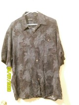 Pierre Cardin Shirt Dark Blue Floral Short Sleeve With Pocket  XL - $8.98