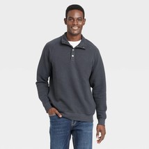 Goodfellow &amp; Co. Men&#39;s Quilted Snap Pullover Sweatshirt LARGE Dark Gray New - $613.61 MXN