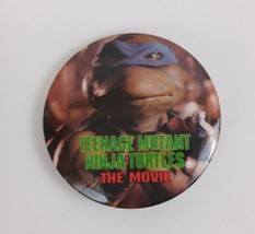 1991 Teenage Mutant Ninja Turtles The Movie Leonardo 2&quot; Pin Button - $3.87