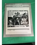 1966 Night Of The Grizzly Merchandising Press Kit Vintage Cinema Clint W... - $198.00