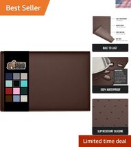 100% Waterproof Raised Edge BPA Free Silicone Pet Feeding Mat, Dog Cat F... - $85.22