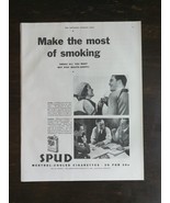 Vintage 1932 Spud Menthol Cooled Cigarettes Full Page Original Ad 424 - £5.44 GBP