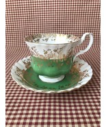 Vintage 1970s Royal Albert Regal Series Green Fine Bone China Teacup and... - $51.65 CAD