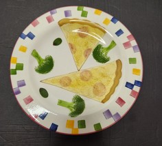 Gates Ware Fun Pizza &amp; Broccoli Dinner Plate Super Cute! - £8.00 GBP