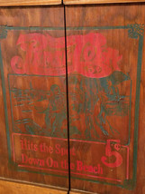 Primitive Vtg Wood Pepsi Advertising Crate Lid Hits The Spot Beach Cabinet Sign - $49.45