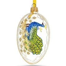 1908 Peacock Imperial Glass Egg Ornament 4 Inches - £38.36 GBP