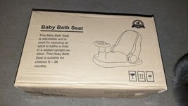VANDJAM ™ Baby Bath Seat with Foam Kneeler Pad, Thermometer &amp; Bath Toy – White - £35.82 GBP