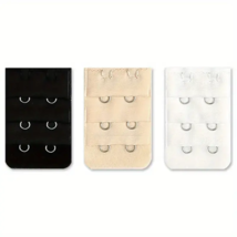 3pcs Stretchy Bra Strap Extension Buckles - New - 3 Rows 2 Hooks - £5.58 GBP