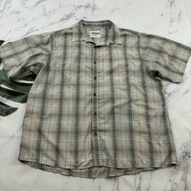 Mountain Khakis Mens Button Up Shirt Size XL Gray Plaid Relaxed Fit Vent... - $28.70