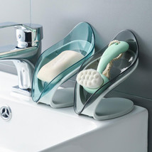 Bathroom Soap Holder Leaf Shape Soap Box Kitchen Dish Storage Box Non-slip Drain - £9.70 GBP+