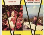 Skyline Drive In Shenandoah National Park Virginia Brochure 1950&#39;s - $27.72