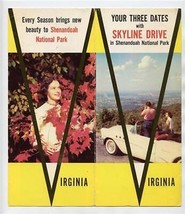 Skyline Drive In Shenandoah National Park Virginia Brochure 1950&#39;s - £21.84 GBP