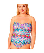NEW KENNETH COLE Reaction One Piece Swimsuit 3X bandeau plus sized - €57,46 EUR