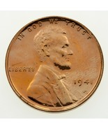 1941 1C Lincoln Wheat Cent Proof in Choice BU Condition, Red Color - $134.04 CAD